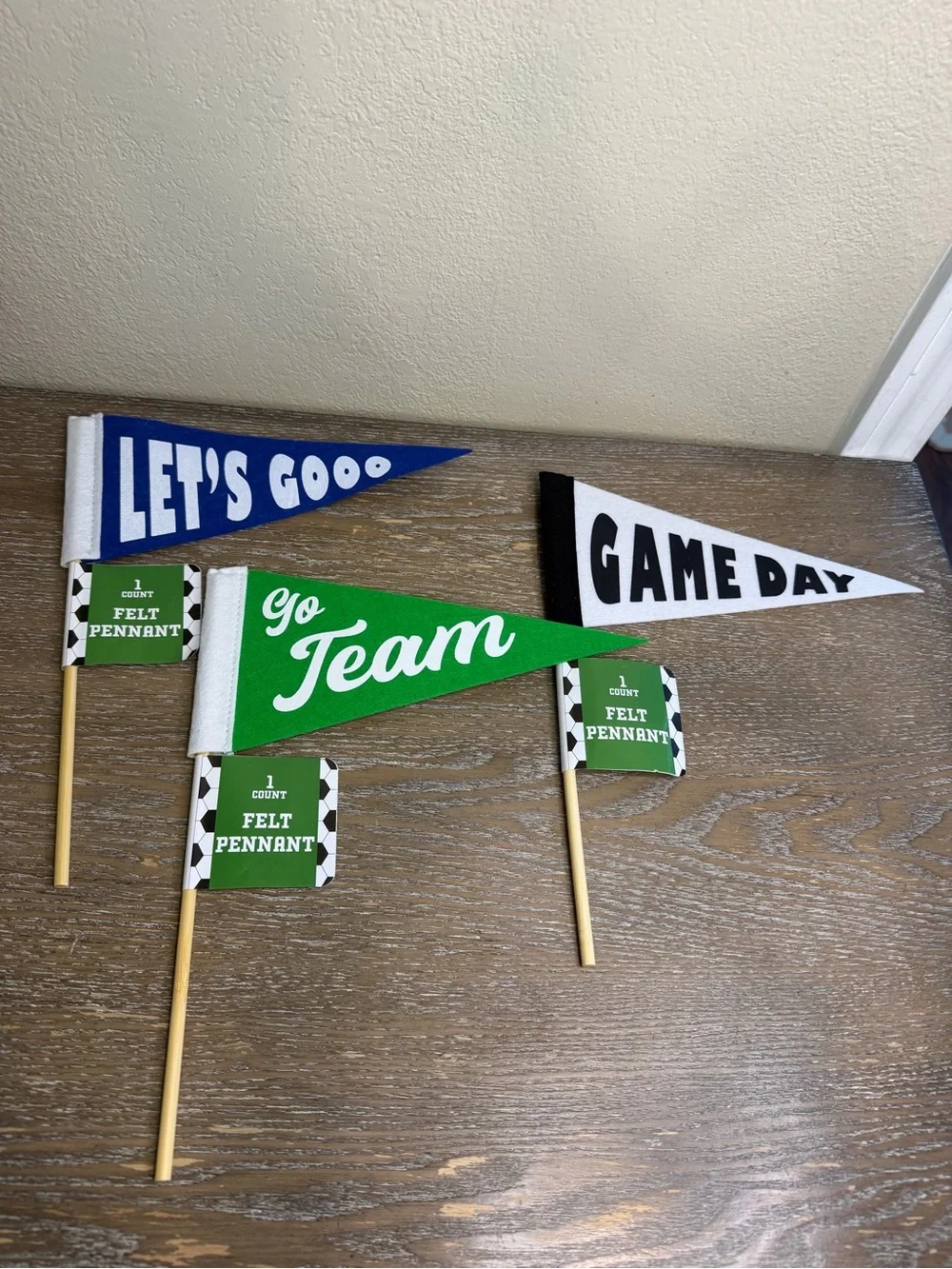 Bullseye's Playground - Felt Pennant set of 3 Sports flags